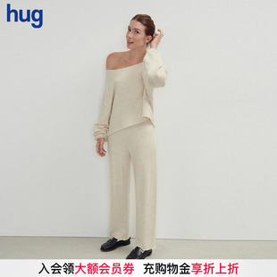2025早春新款 hug VINTAGE 純色圓領短衛衣抽繩長褲 AMERICAN