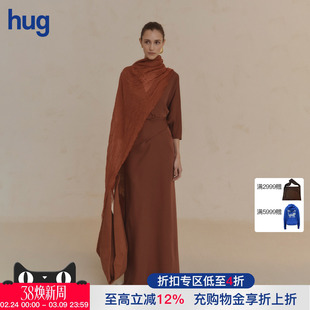 【CORTANA】hug 新款桑蚕丝系带V领连衣裙