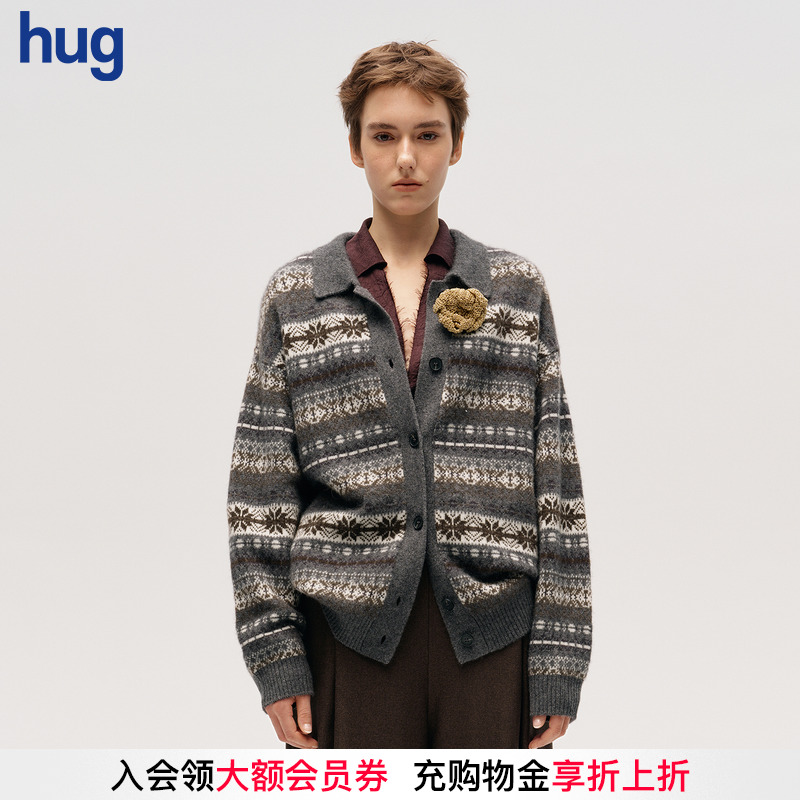 ICEDUST秋冬费尔岛毛衣开衫外套