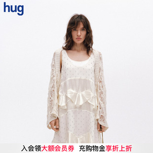 hug ICE DUST 钩花镂空廓形开衫 2026春夏新款