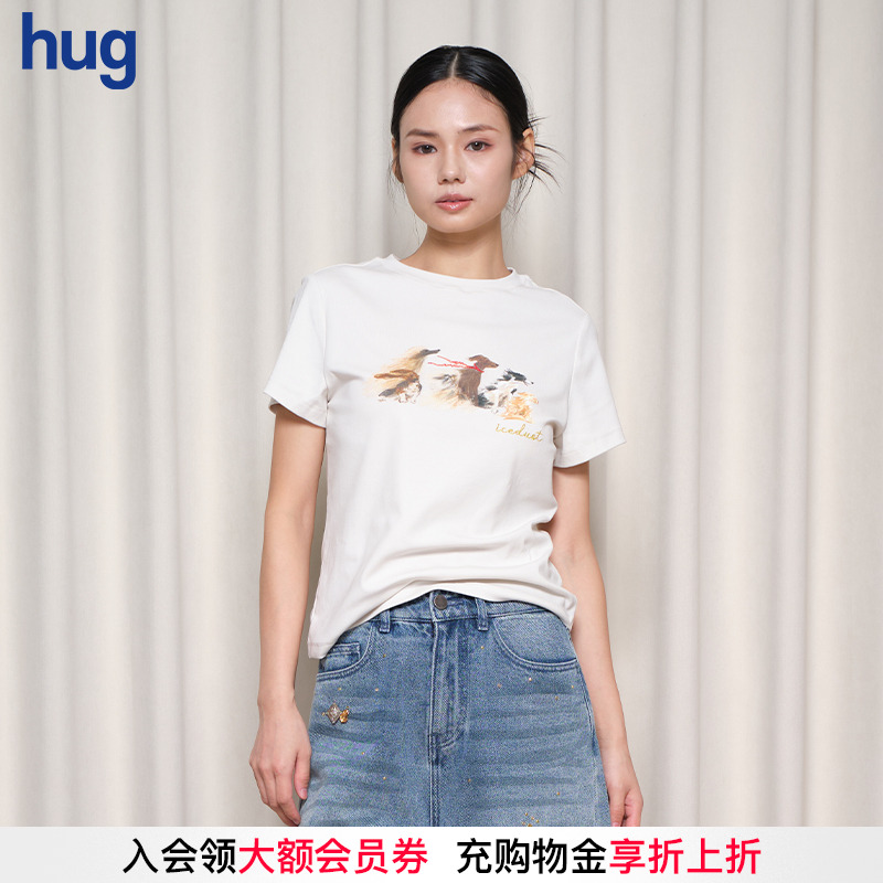 ICEDUST25秋冬吹风小狗短袖T恤