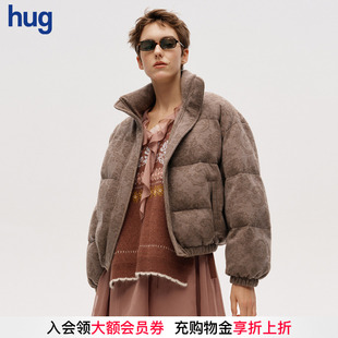 2025秋冬新款 hug 肌理提花面包羽绒服外套icedust ICEDUST