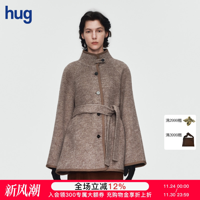 AETNAPROJECT毛绒高领中长款外套