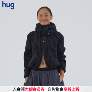 外套 hug2025秋冬新度假系列假日粗针织羊毛开衫 COMMXN