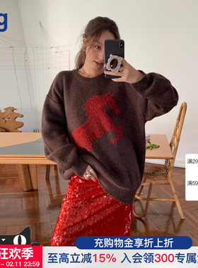 【ICE DUST】hug 2026早春新款大马套头毛衣icedust