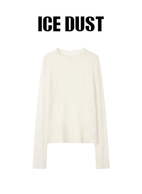 【ICE DUST】hug 2025秋冬新款半高领蕾丝打底T恤icedust