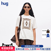 方形流苏边刺绣短袖 T恤icedust hug 2026早春新款 ICE DUST