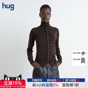 2025秋冬新款 hug 简约可立领针织开衫 LEMAIRE