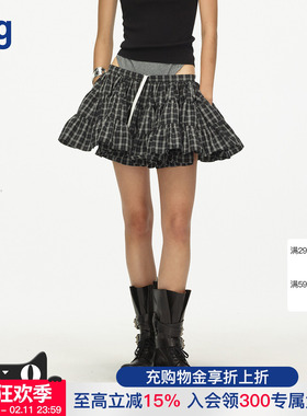 【ECHOADE】hug 2025纯色半身裙纯棉mini芭蕾裙