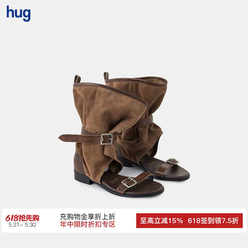 ICEDUST做旧擦色堆堆凉靴