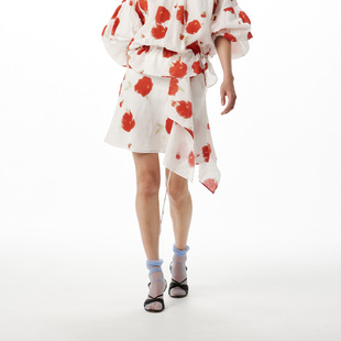 SAMUEL 2026早春新款 Gui hug 印花双层系带半裙 YANG