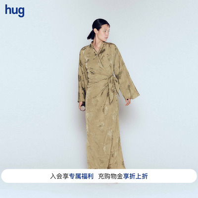 SAMUELGUIYANG斜襟围裹长裙