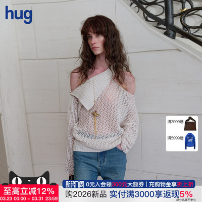 CelloSonata棉麻镂空网格针织衫