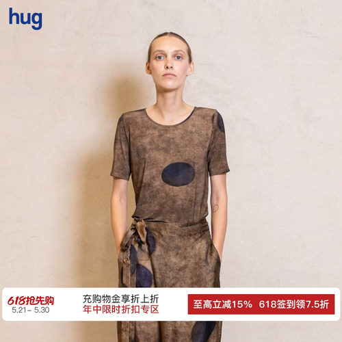 UMAWANG圆点圆领短袖T恤