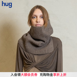 复古纯色围脖式 2025秋冬新款 hug 套头帽 UMAWANG