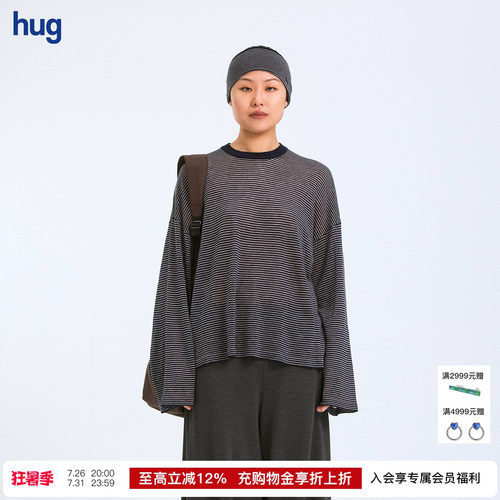 COMMXNCOMMXN摩登条纹圆领T恤