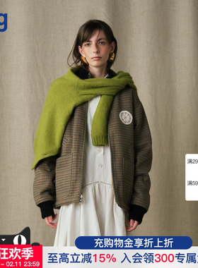 【MARCHEN】hug 2025秋冬新款长袖加厚聪明双面夹克外套