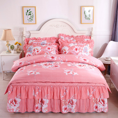 四季床裙款床单四件套薄利多销