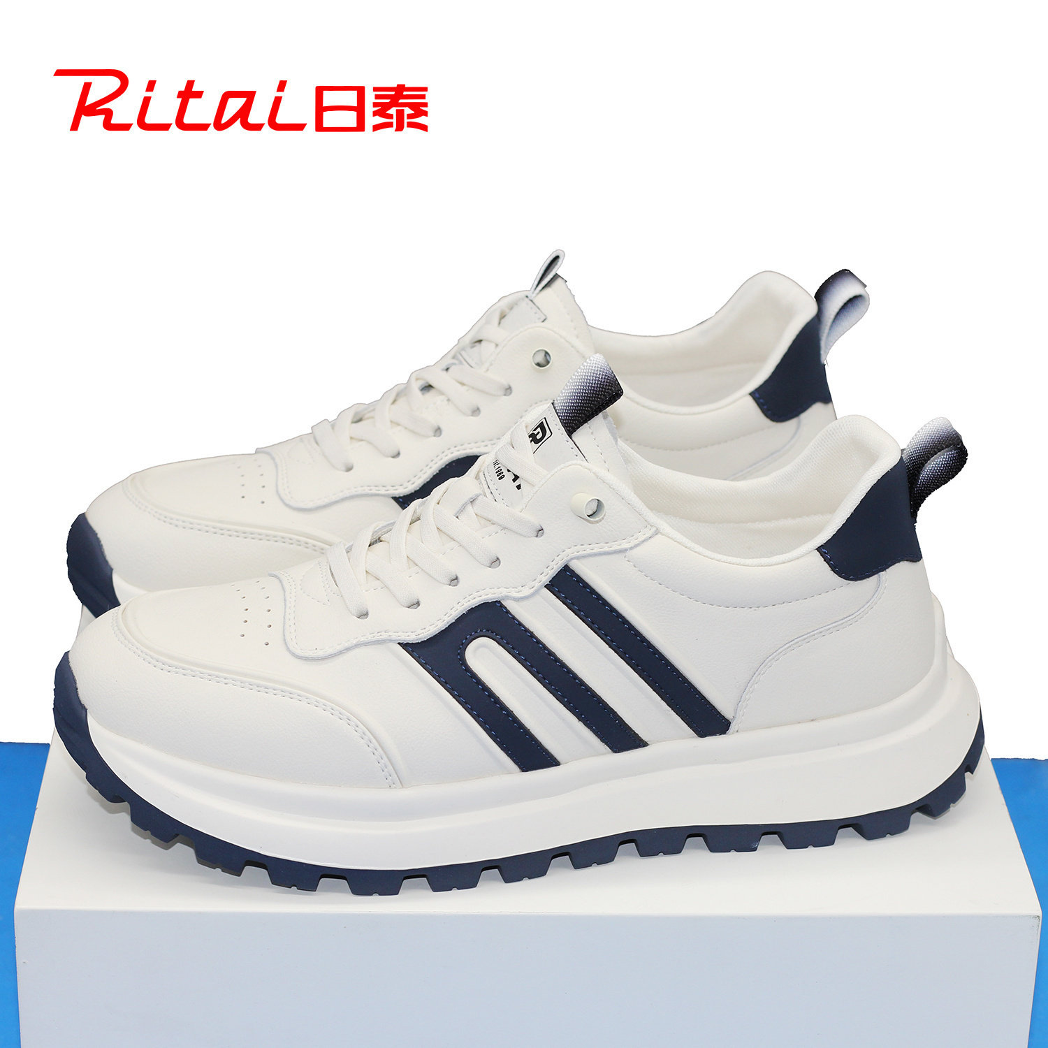 日泰男鞋厚底透气休闲运动鞋