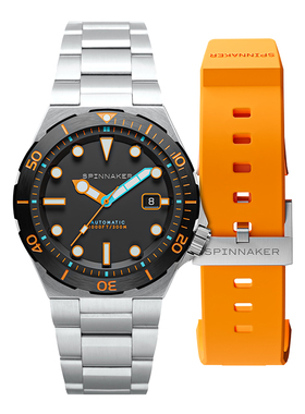 特价|英国SPINNAKER三角帆限量版自动机械表300米防水夜光5083