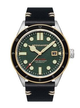英国SPINNAKER三角帆复古自动机械手表CAHILL夜光潜水SP5096