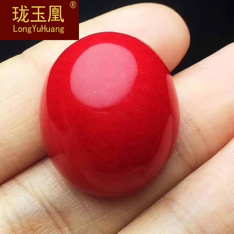 天然红发晶裸石戒面吊坠 红顺发晶猫眼原石项坠挂件