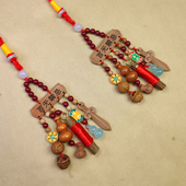 桃木平安健康手工雕刻桃核压惊儿童随身床头防噩梦男女款 朱砂桃枝