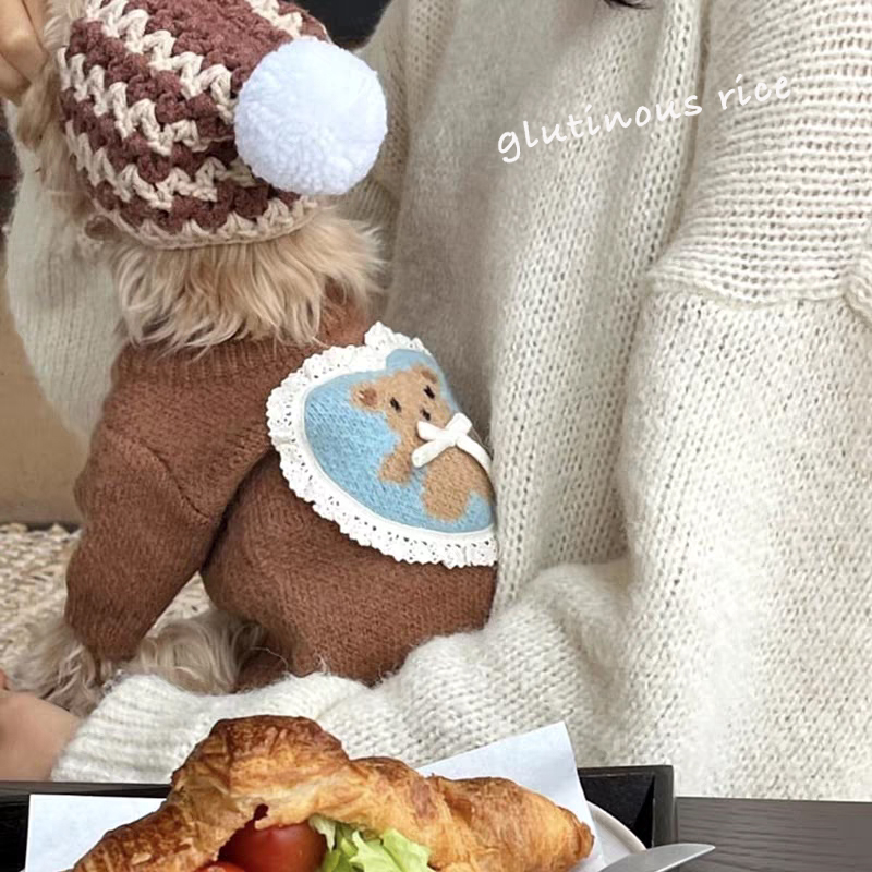 狗狗衣服毛衣秋冬保暖韩版可爱宠物猫咪两脚衣少女系泰迪比熊博美