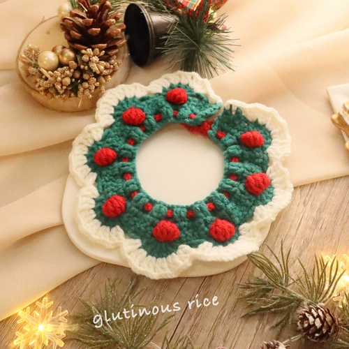 Кошка, собаки и шея карманы питомец Рождественские украшения, вязание кукольная марионет