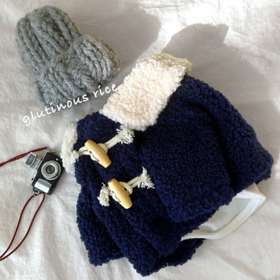 保暖猫咪狗狗带扣摇粒绒外套