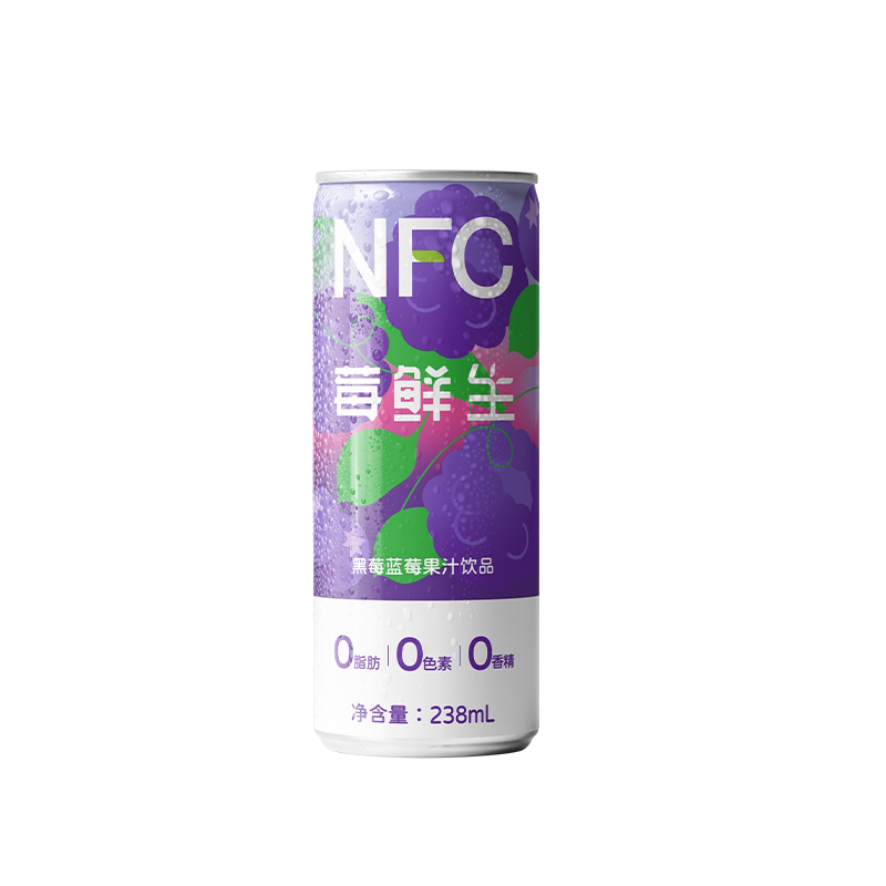 悠果维黑莓蓝莓树莓NFC果汁250ml