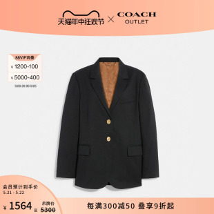 夹克 标志衬里休闲西装 蔻驰奥莱女士经典 COACH