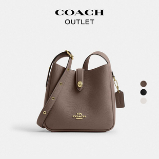 蔻驰奥莱女士牛皮革HADLEY迷你旋锁单肩包斜挎包简约百搭 COACH