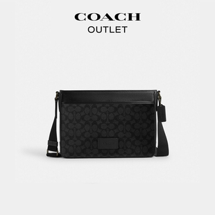 COACH/蔻驰奥莱男士经典标志DISTRICT斜挎包老花
