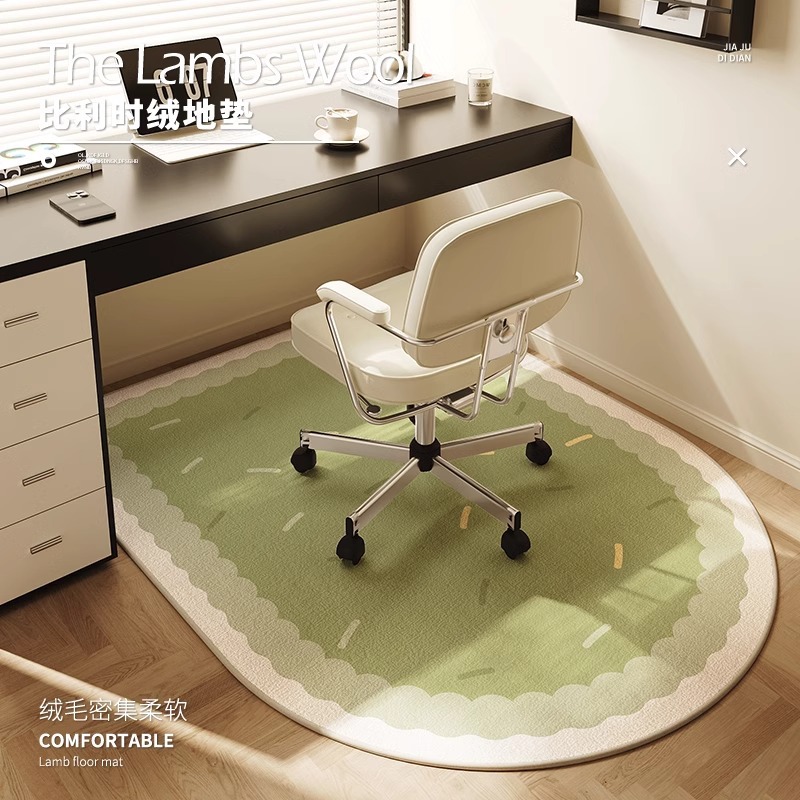 卧室电脑椅地垫儿童学习区椅子地毯书房梳妆台化妆椅下隔音垫圆形