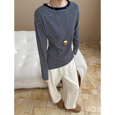 司南不规则设计感慵懒风撞色条纹