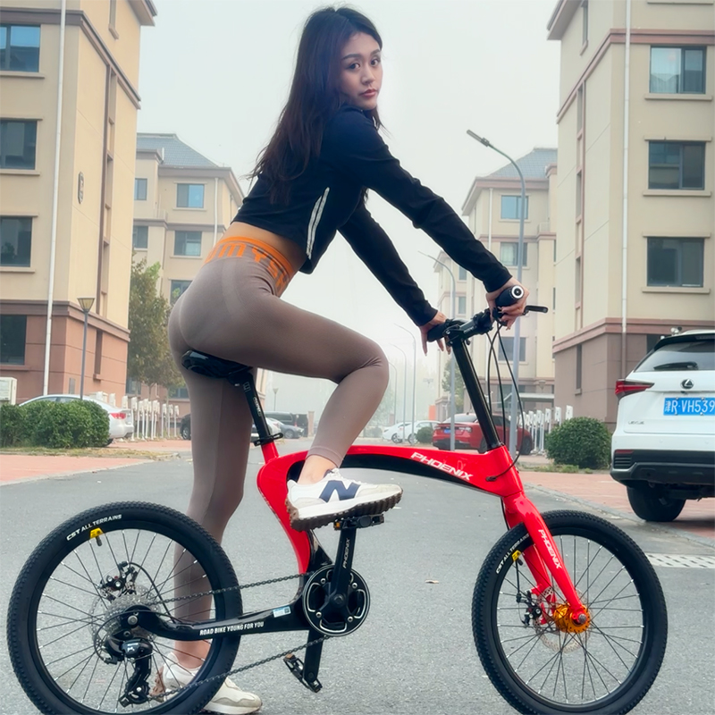 凤凰碳纤维20寸自行车
