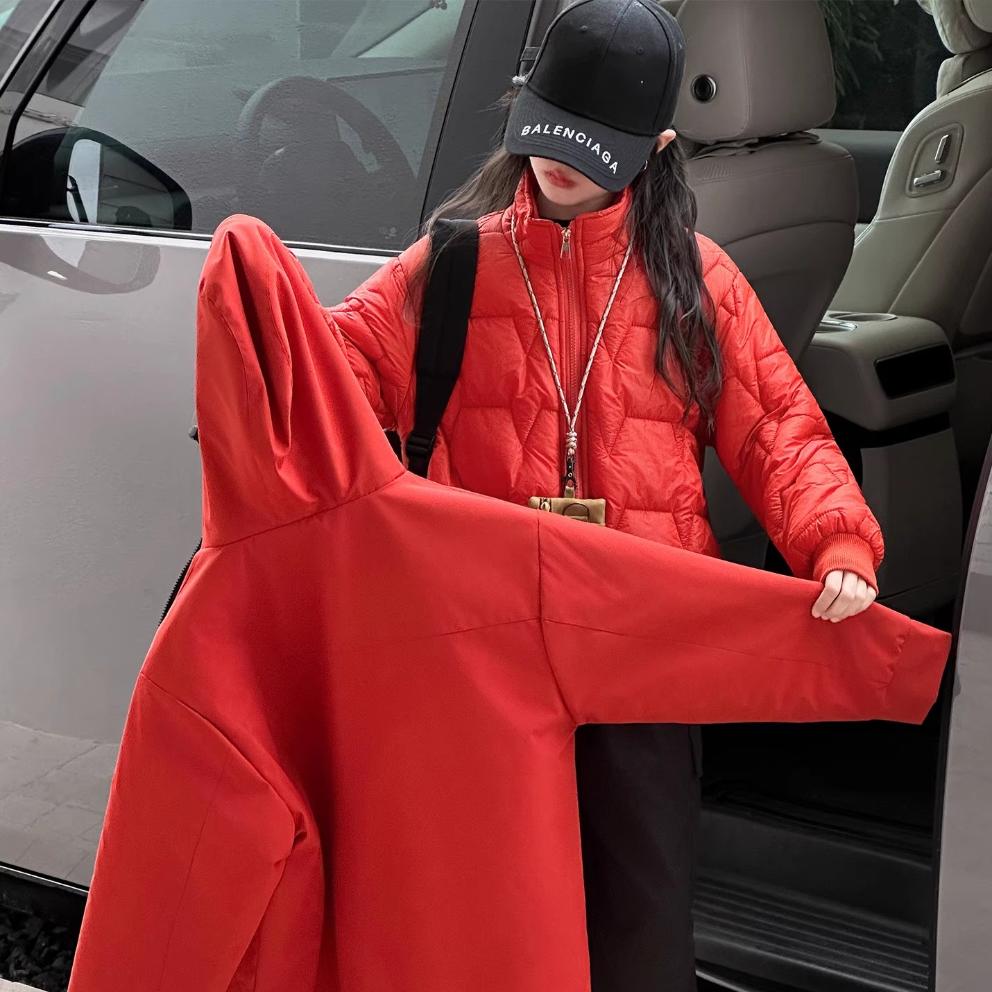 户外风连帽羽绒服三合一冲锋衣