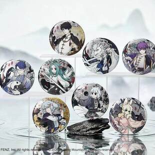 正版非人哉武当联名马口铁徽章吧唧盲盒动漫周边双闪银纹徽章胸针