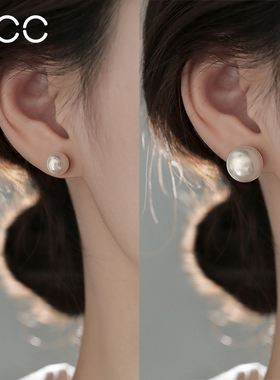 ACC施家珍珠女耳钉999纯银小耳饰高级感耳环2025年新款爆款夏耳夹