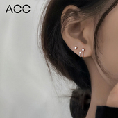 ACC星星耳钉女925纯银小众设计耳环轻奢高级感2026年新款 爆款 耳饰