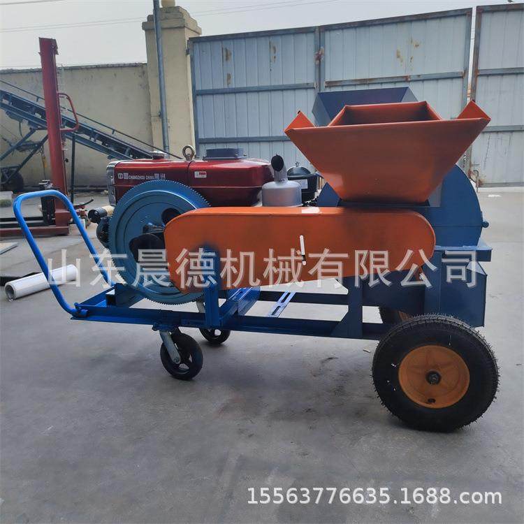 500型木材粉碎机木屑机 双进料口食用菌菇粉碎电动树枝粉碎机