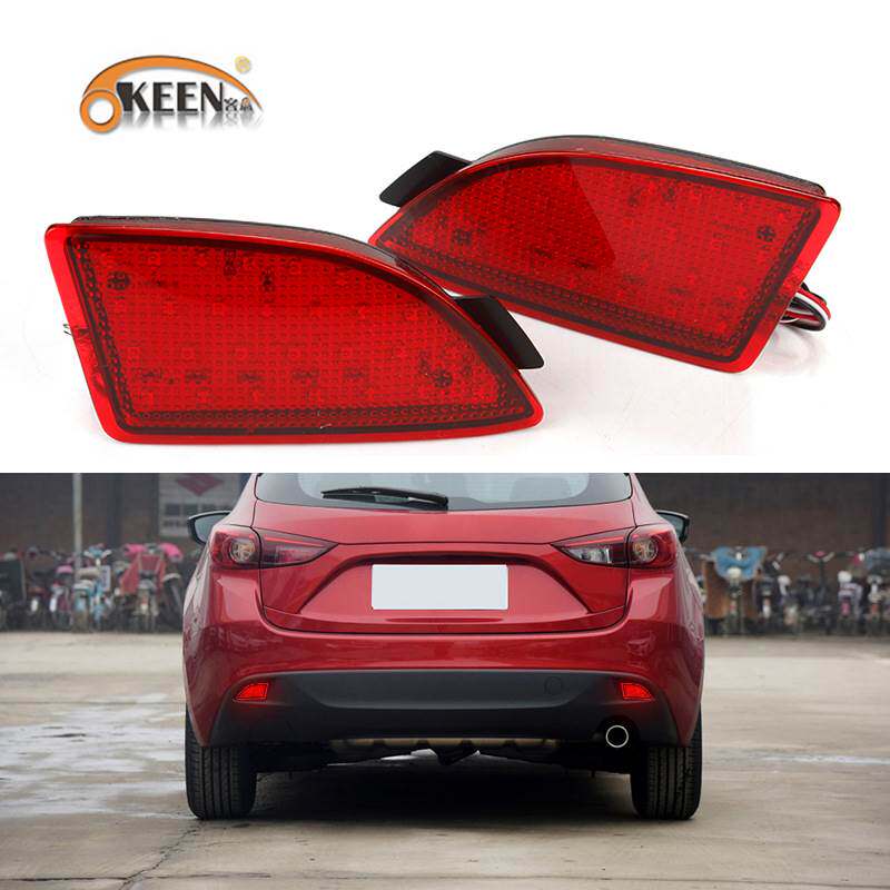 OKEEN适用13-16马自达3昂克赛拉后杠灯汽车尾灯改装LED专用刹车灯