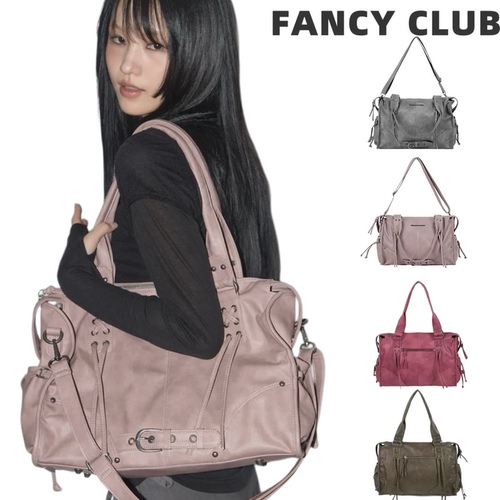 韩国FANCYCLUB托特包机车斜挎包
