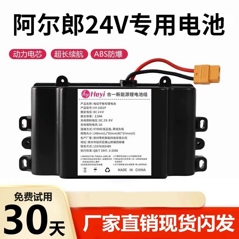 阿尔郎平衡车锂电池24V通用儿童电动扭扭车36V电瓶组合一安派新能