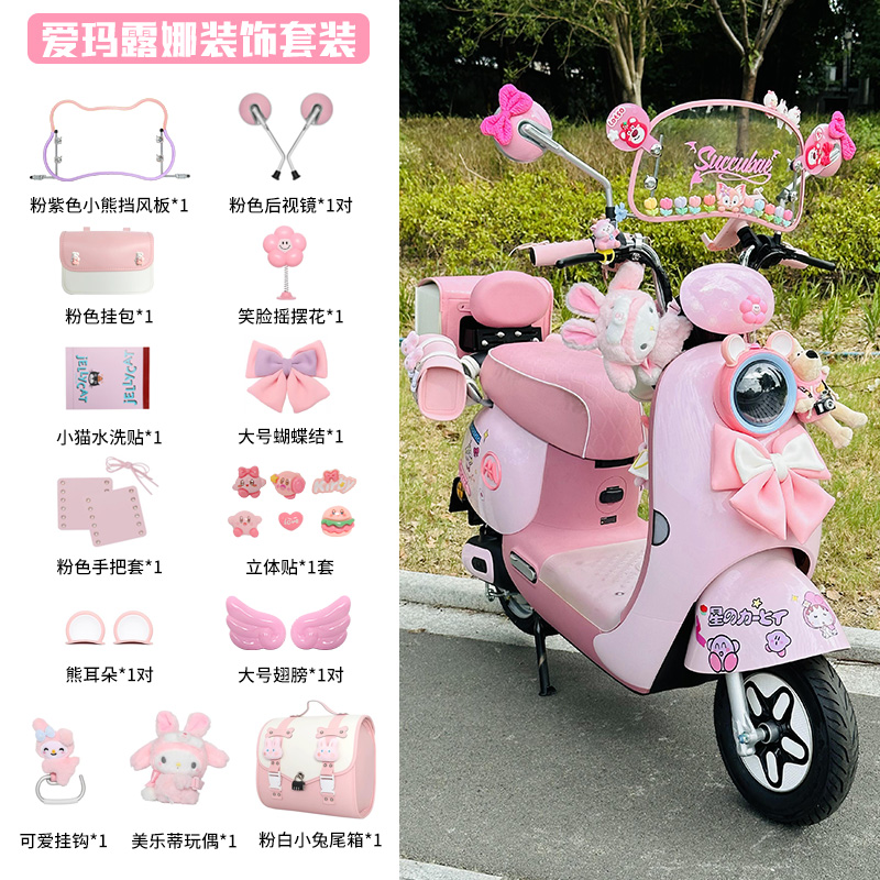 爱玛露娜装饰电动车配瓶改