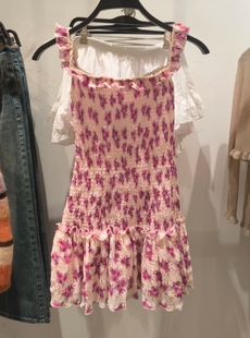 VM NY NB UR2025夏法式设计感气质初恋少女碎花吊带裙包臀连衣裙