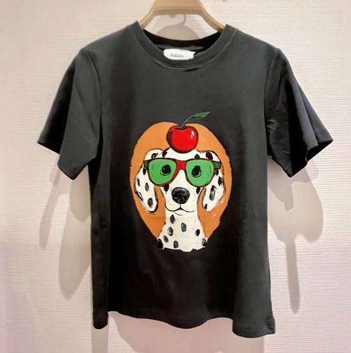 萌宠卡通狗狗印花短袖T恤