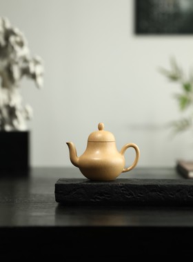 闪购  宜兴紫砂壶本山绿泥思亭壶130CC家用手工泡茶壶紫砂茶具