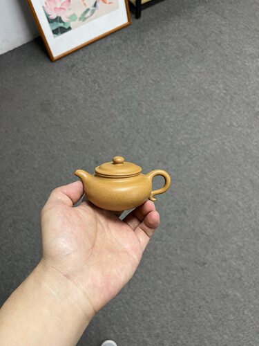 闪购 宜兴紫砂壶小号黄金段泥仿古壶110CC家用手工泡茶壶紫砂茶具